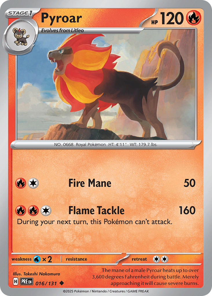 Prismatic Evolutions Pyroar #016/131